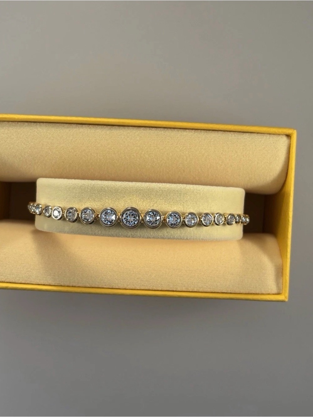 Swarovski Imber Tennis Bracelet, Mixed Round Cuts, Gold-Tone Plated 398260251850